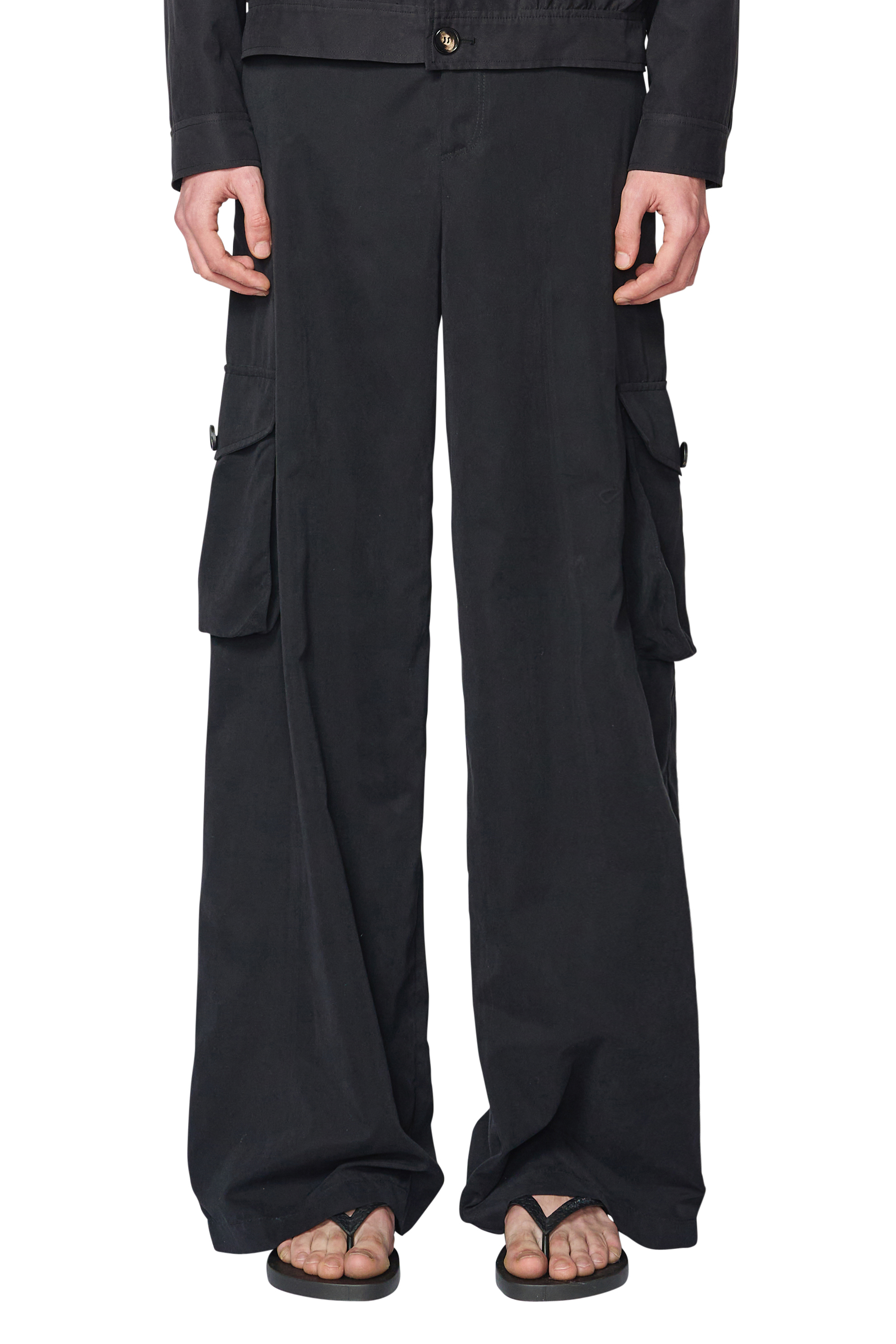 [ Delivery from 5/1 ] BLACK CARGO WIDE TROUSERS