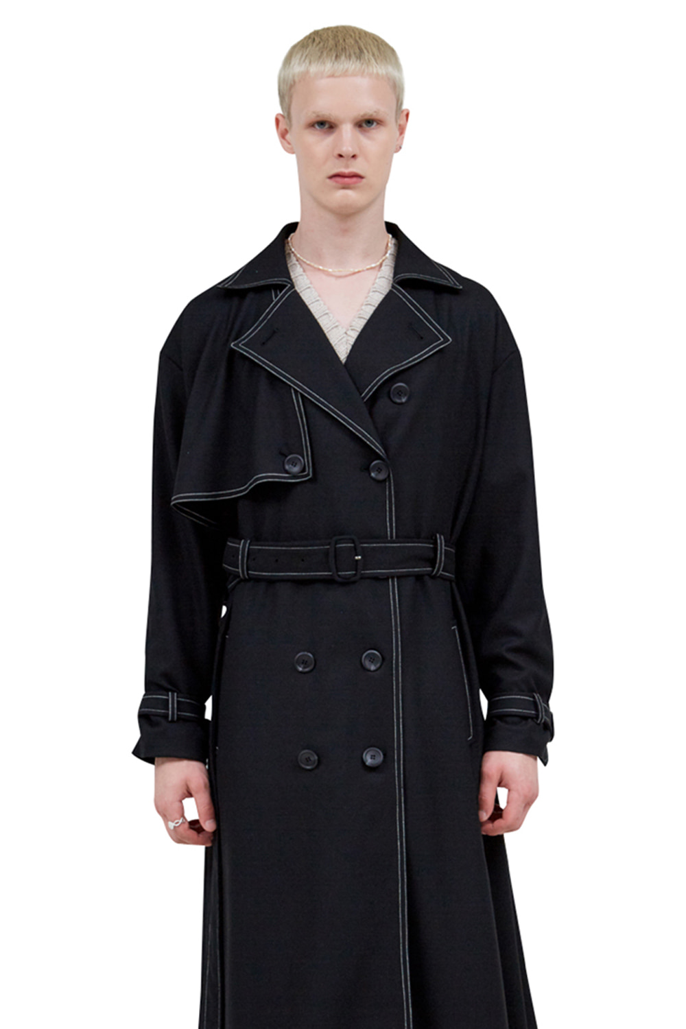 TOP STITCHED TRENCH COAT