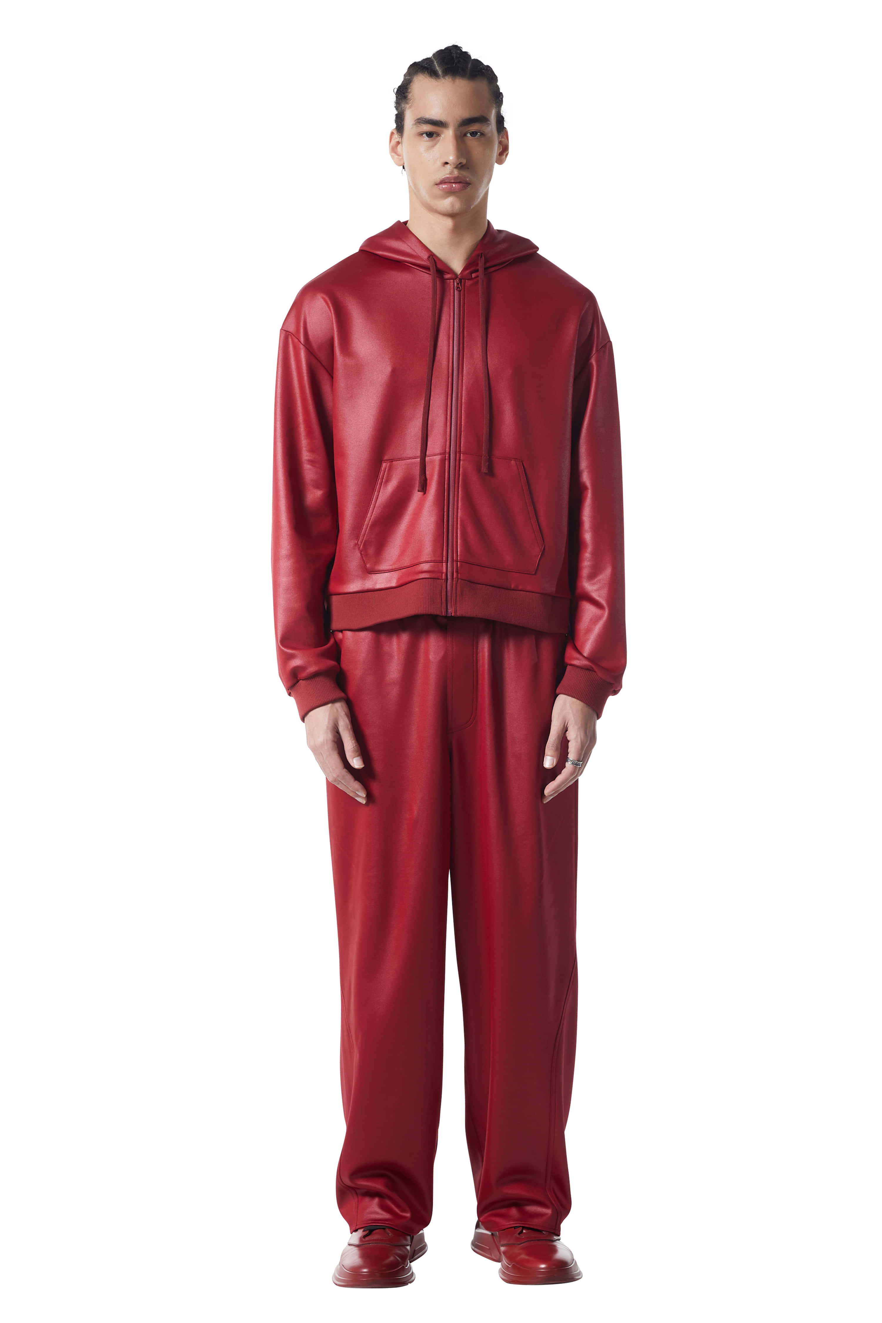 RED OVERSIZED LINING PANTS