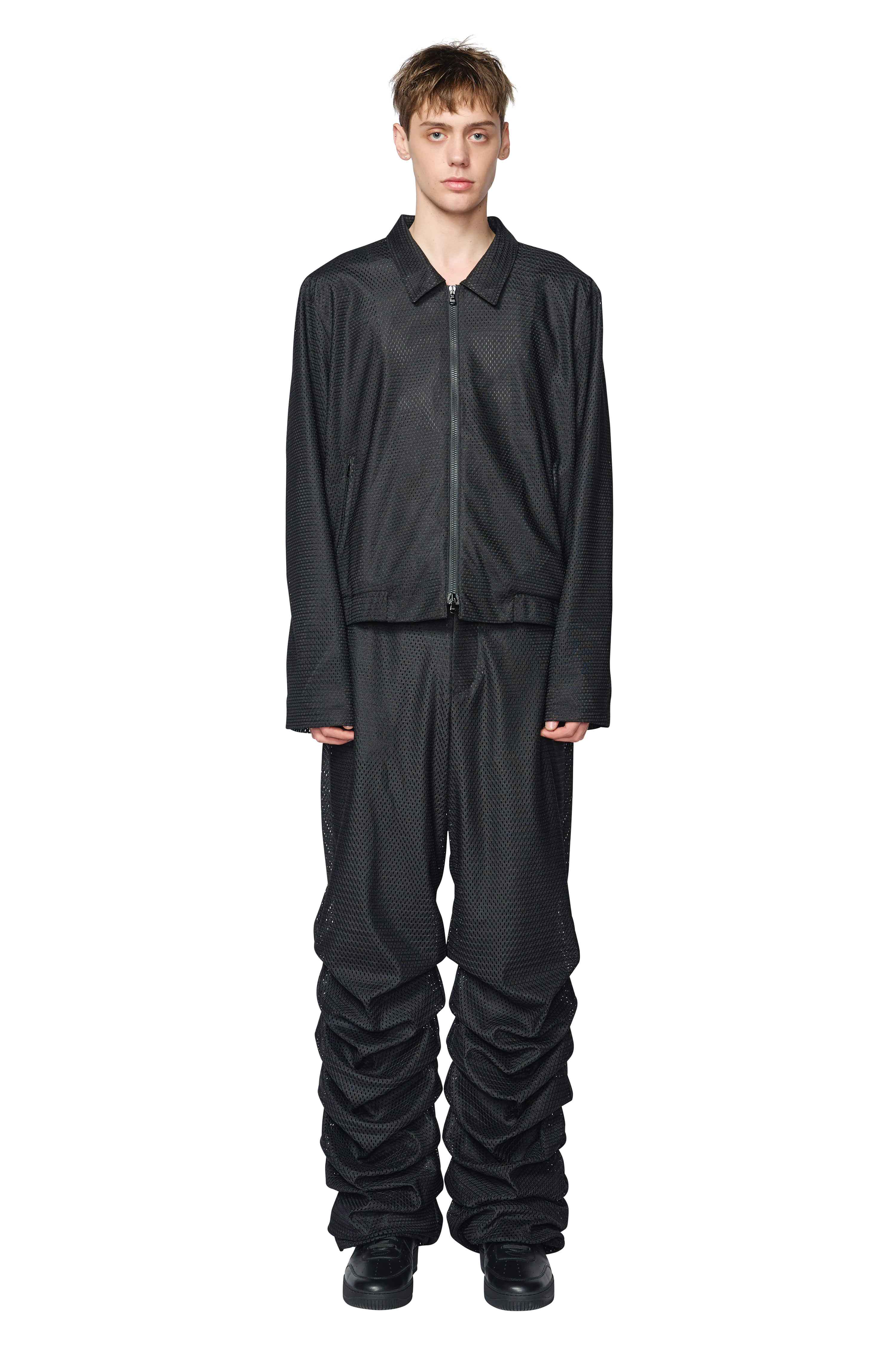 [ Delivery from 5/1 ] MESH SHIRRING TROUSERS