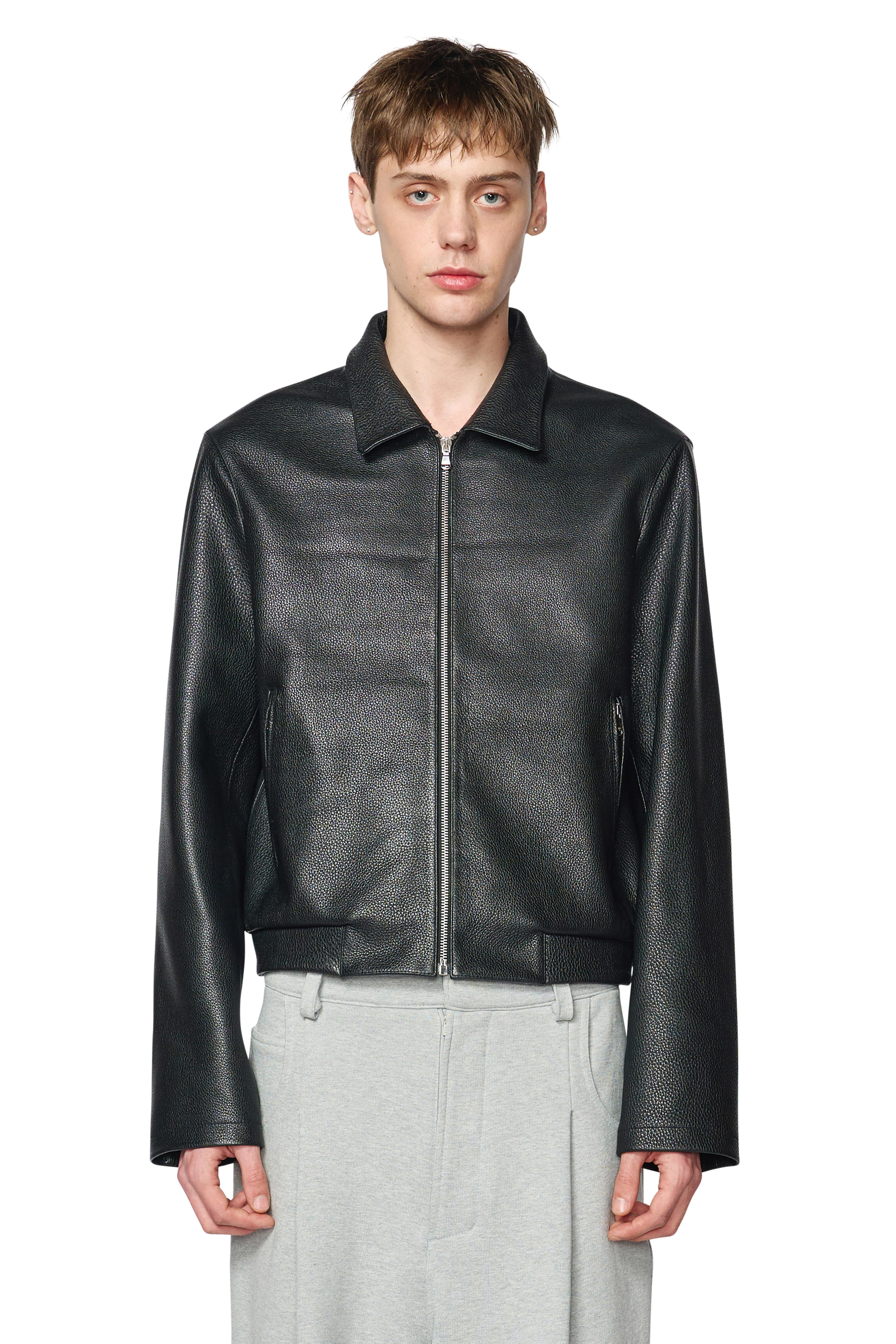 [ Delivery from 5/1 ] BLACK ZIP LEATHER JACKET
